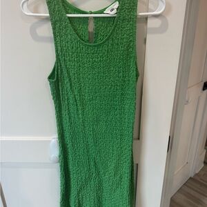 Elegant Green Sleeveless Knit Dress